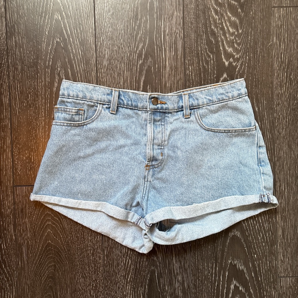American Apparel Light Blue Denim Shorts